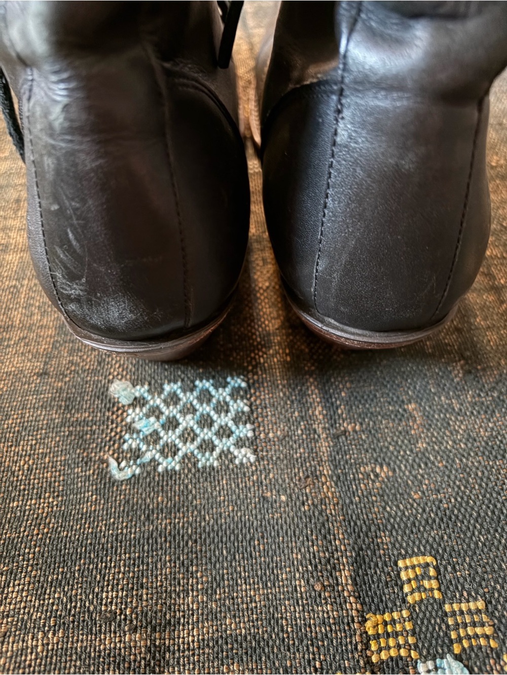 🔮Pre-loved John Fluevog Black Leather Simon lace-up ankle boots size 9 - Picture 12 of 15
